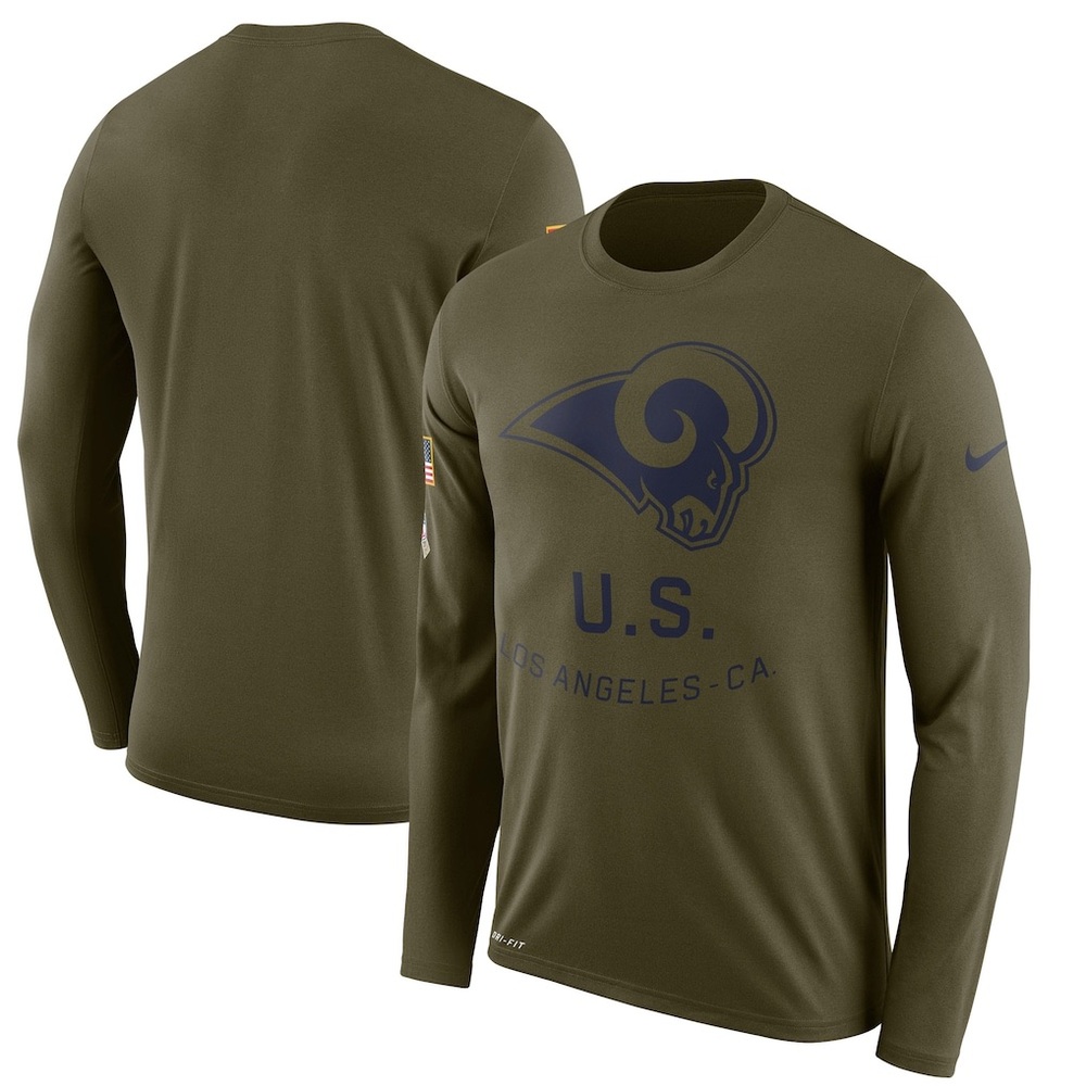 Nike Los Angeles Rams Salute to Service Sideline Legend Performance Long Sleeve